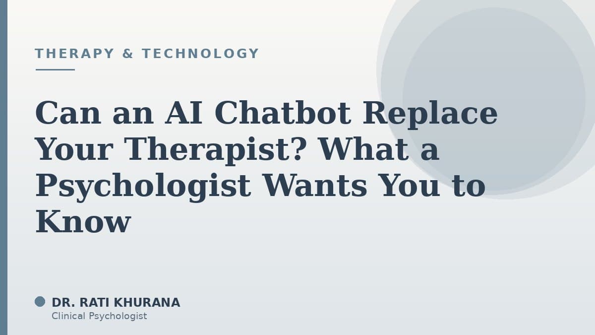 Can an AI Chatbot Replace Your Therapist? What a Psychologist Wants You to Know