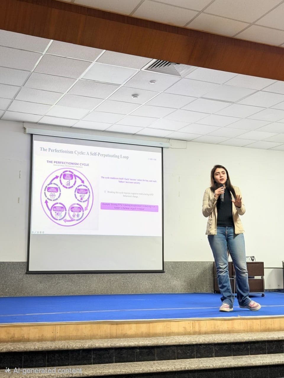 Dr. Rati Khurana presenting at an international psychology conference